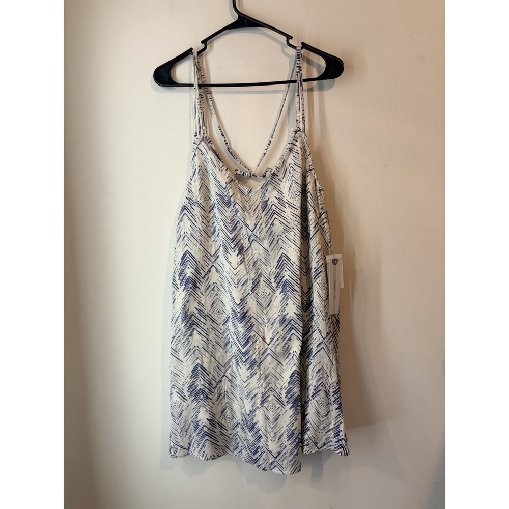 Oneill Liana Dress V Neck Swing Loose Fit Adjustable Straps Viscose Boho Chevron